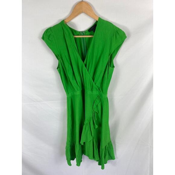 J Crew Faux Wrap Ruffle Dress Size 00 - Picture 3 of 13